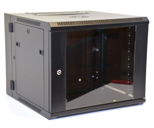 9U Wall Mount Equipment Cabinet Glazed Door Double  9U Wall Mount Equipment Cabinet Glazed Door Double