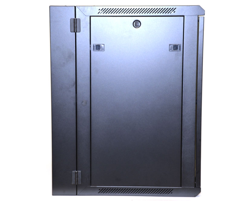15U Wall Mount Equipment Cabinet Glazed Door Double