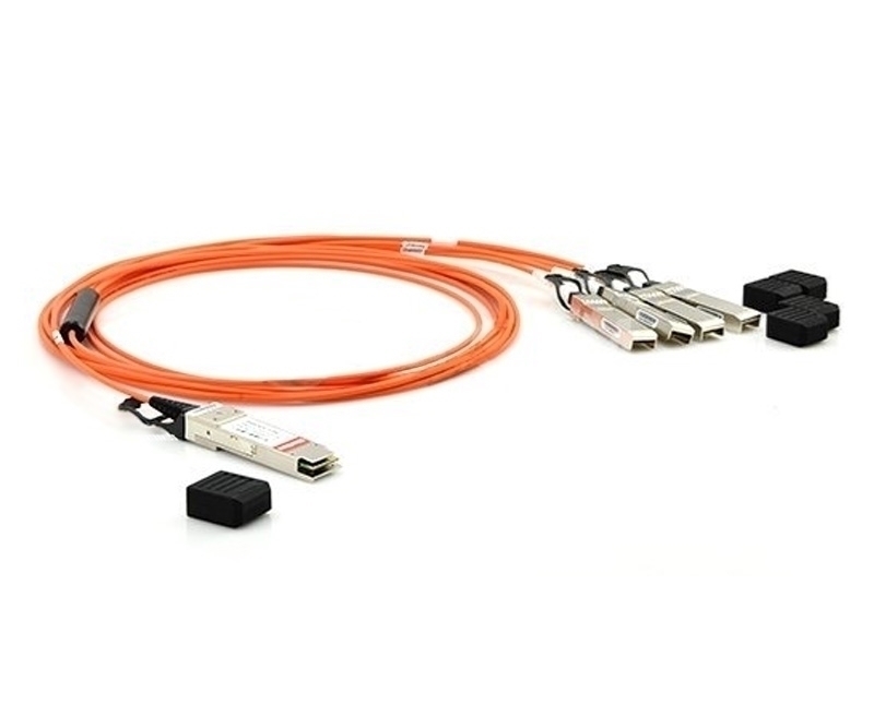 Extreme Networks 10GB4F10QSFP Compatible 40G QSFP to 4 SFP Breakout Active Optical Cable AOC