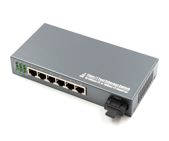 6 Port Fiber Switch 10/100 RJ45 to 1 Fiber Port Singlemode 25k  6 Port Fiber Switch 10/100 RJ45 to 1 Fiber Port Singlemode 25k