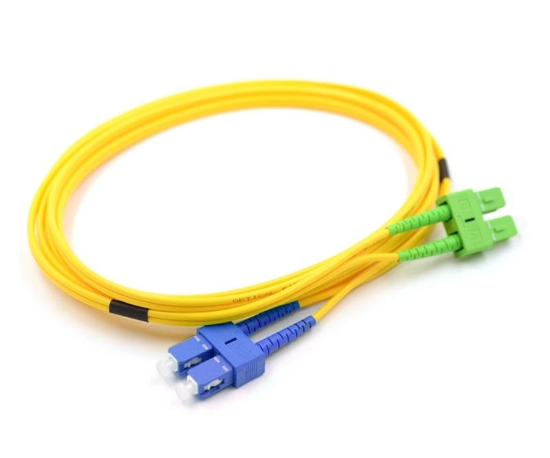 10m SC to SC/APC Duplex Singlemode Patch Cable