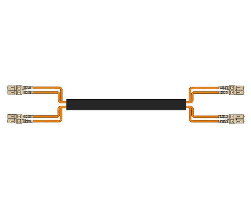 4 Fiber Multimode OM1 Custom Indoor/Outdoor Fiber Cable Assembly
