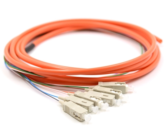 3m 6 Fiber SC Pigtail Multimode OM1  3m 6 Fiber SC Pigtail Multimode OM1