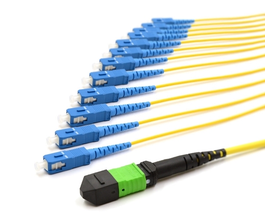 10m MTP Female to 12 SC UPC 12 Fiber Singlemode OS2 9/125 Fanout Cable  10m MTP Female to 12 SC UPC 12 Fiber Singlemode OS2 9/125 Fanout Cable