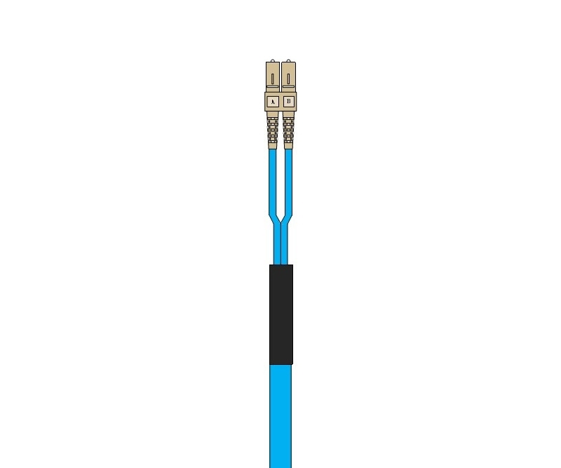2 Fiber Multimode OM3 Custom Fiber Cable Assembly