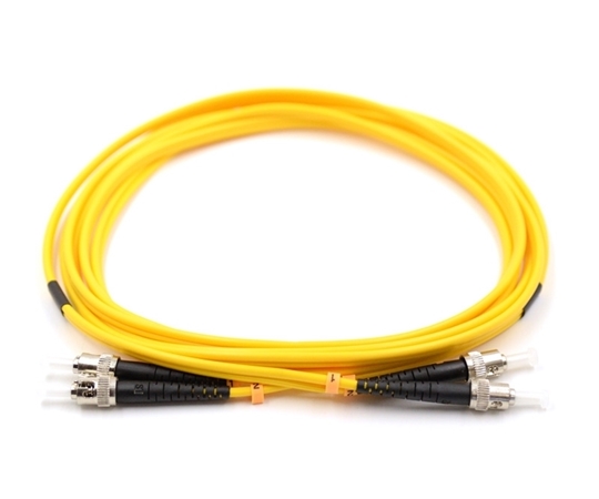 6m ST to ST Duplex Singlemode Armored Fiber Cable  6m ST to ST Duplex Singlemode Armored Fiber Cable