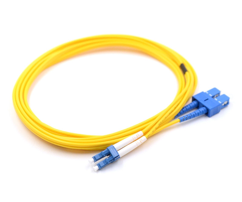 10m LC to SC Duplex Singlemode Armored Fiber Cable