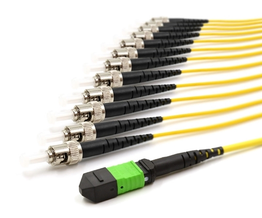 5m MTP Female to 12 ST UPC 12 Fiber Singlemode OS2 9/125 Fanout Cable  5m MTP Female to 12 ST UPC 12 Fiber Singlemode OS2 9/125 Fanout Cable