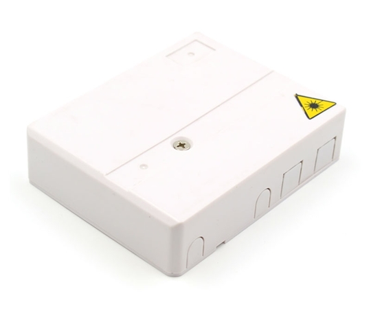 4 Fiber Wall Outlet Box with 2 Ports  4 Fiber Wall Outlet Box with 2 Ports