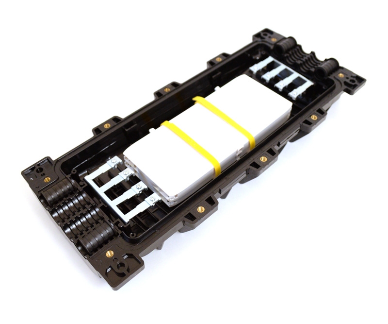72 Fiber Inline Splice Enclosure 8 Port 2 Tray