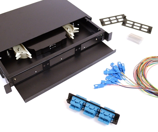 12 Fiber SC 9/125 1U Splicing Patch Panel Kit  12 Fiber SC 9/125 1U Splicing Patch Panel Kit