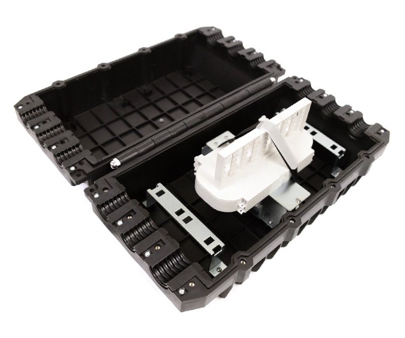 48 Fiber Inline Splice Enclosure 6 Port 2 Tray