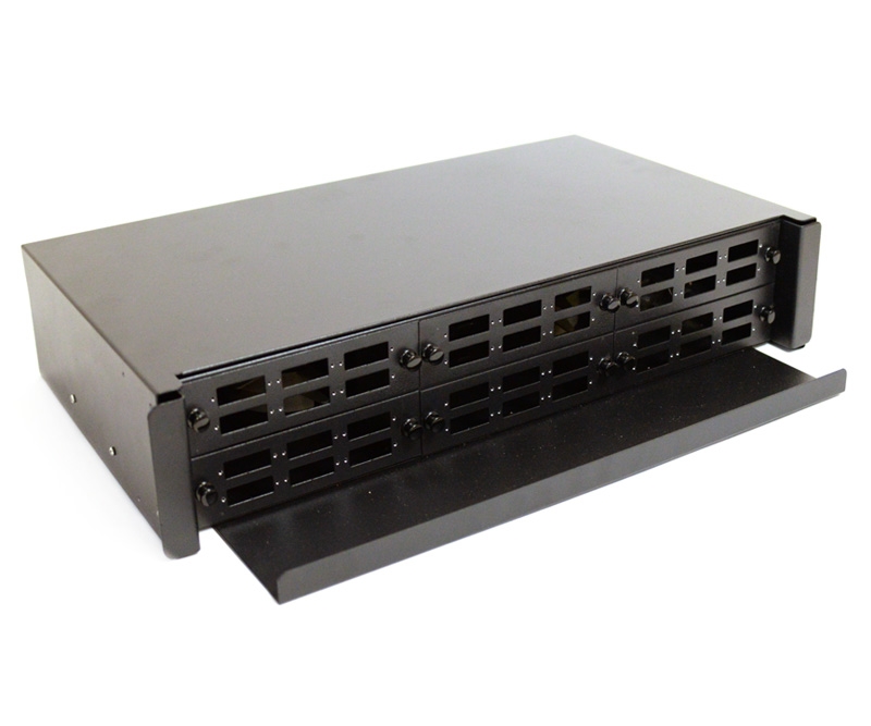 2U 19 Patch Panel for 6 FType Adapter Plates