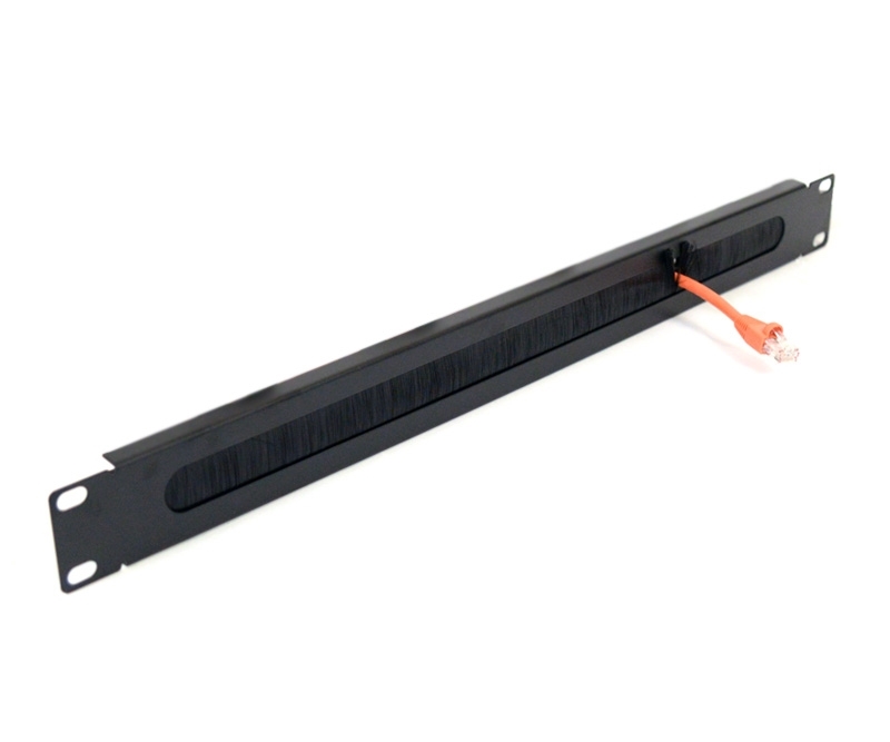 1U Horizontal Brush Panel Metal