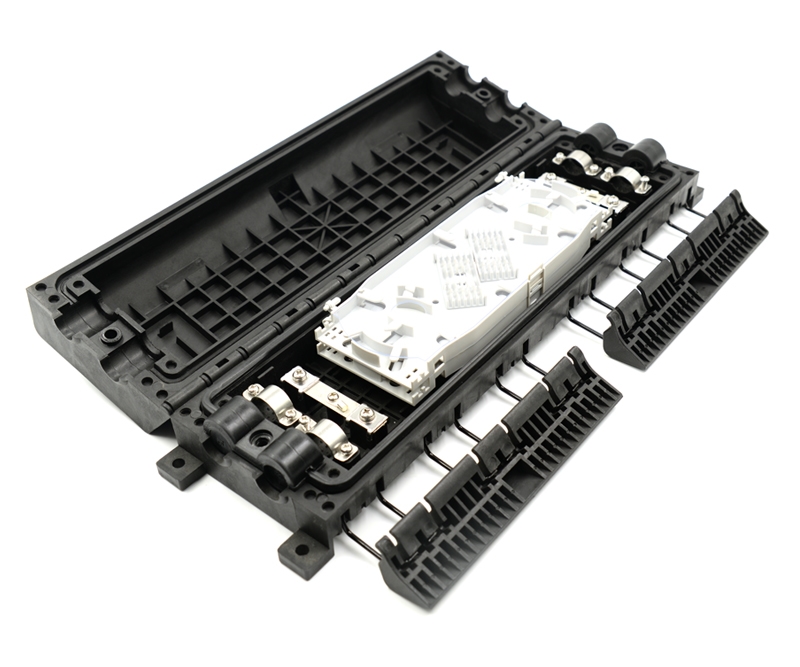 48 Fiber Inline Splice Enclosure 4 Port 2 Tray